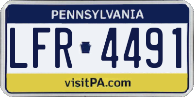 PA license plate LFR4491