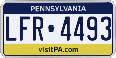 PA license plate LFR4493