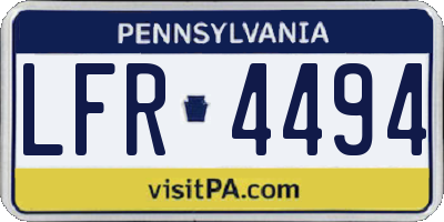 PA license plate LFR4494