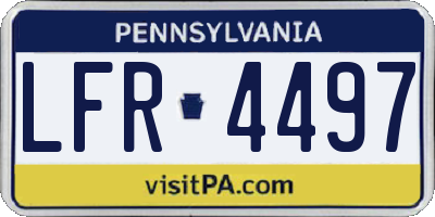 PA license plate LFR4497