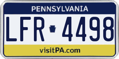 PA license plate LFR4498