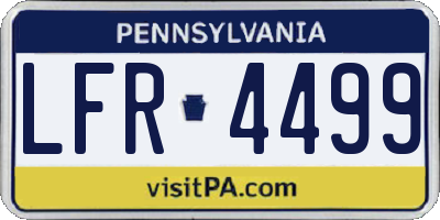 PA license plate LFR4499