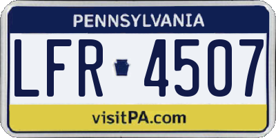 PA license plate LFR4507