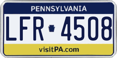 PA license plate LFR4508