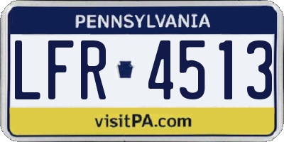 PA license plate LFR4513