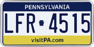 PA license plate LFR4515
