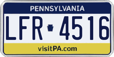 PA license plate LFR4516