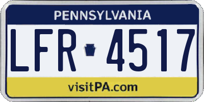 PA license plate LFR4517