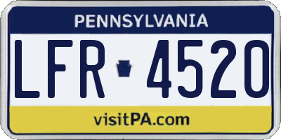PA license plate LFR4520