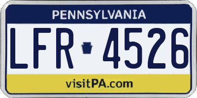 PA license plate LFR4526