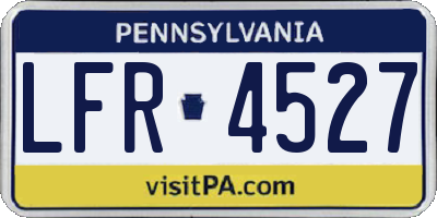 PA license plate LFR4527