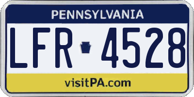 PA license plate LFR4528