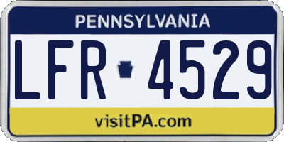 PA license plate LFR4529