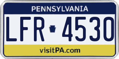PA license plate LFR4530