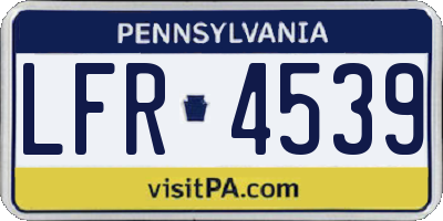 PA license plate LFR4539