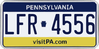 PA license plate LFR4556