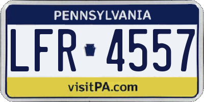 PA license plate LFR4557