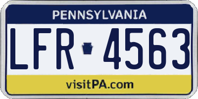 PA license plate LFR4563