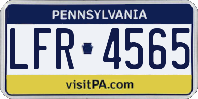 PA license plate LFR4565