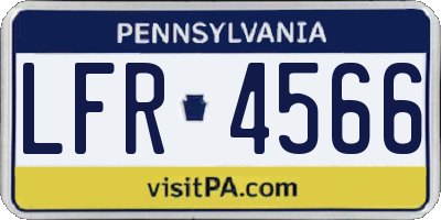 PA license plate LFR4566
