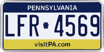 PA license plate LFR4569
