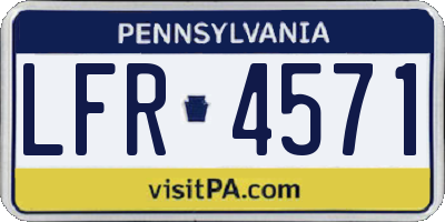 PA license plate LFR4571