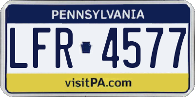 PA license plate LFR4577