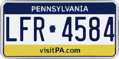 PA license plate LFR4584