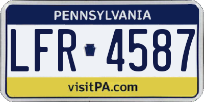 PA license plate LFR4587