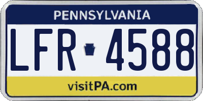 PA license plate LFR4588