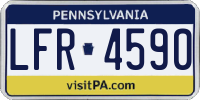 PA license plate LFR4590