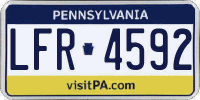 PA license plate LFR4592