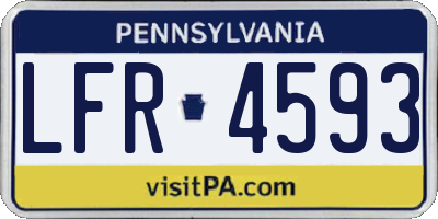 PA license plate LFR4593