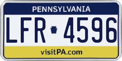 PA license plate LFR4596