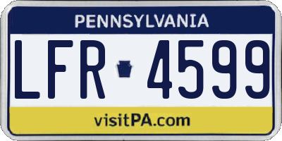PA license plate LFR4599
