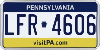 PA license plate LFR4606