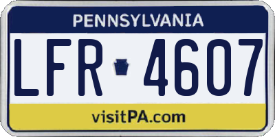 PA license plate LFR4607