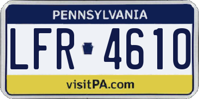PA license plate LFR4610