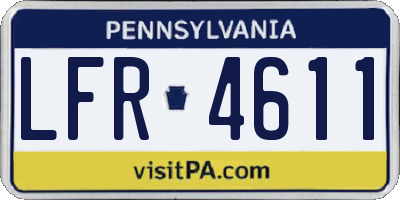 PA license plate LFR4611
