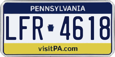 PA license plate LFR4618