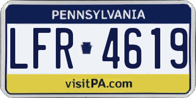 PA license plate LFR4619