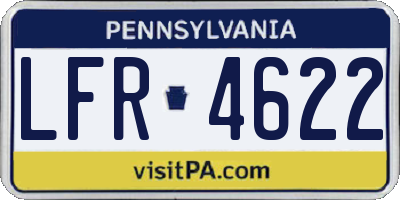 PA license plate LFR4622