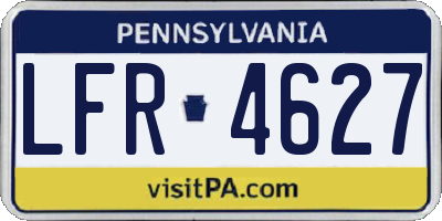 PA license plate LFR4627