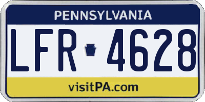 PA license plate LFR4628
