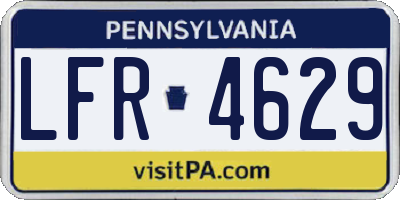 PA license plate LFR4629
