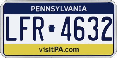 PA license plate LFR4632