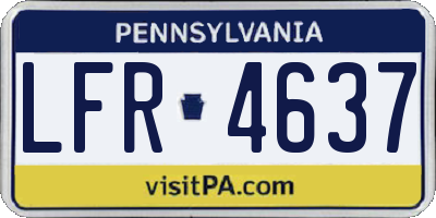 PA license plate LFR4637