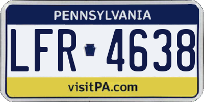 PA license plate LFR4638