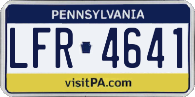 PA license plate LFR4641