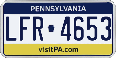 PA license plate LFR4653